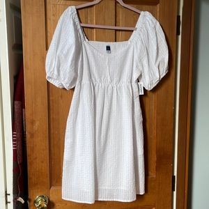 Old Navy Puff Sleeved White Dress